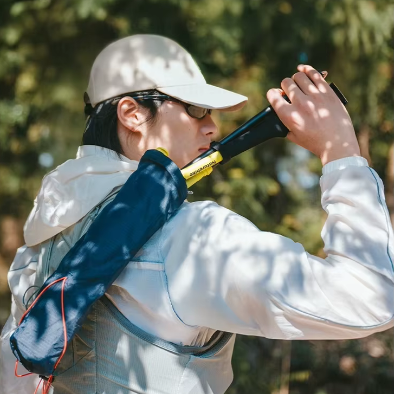 Naturehike skladacia karbónová treková palička Air Terk EXT2 120 cm 151g - čierno / žltá - pravá